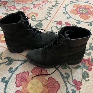 Timberland black boots, size 7. Never worn
